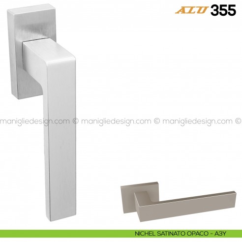 Maniglia per finestra martellina DK ALU 355 Comit nichel satinato opaco