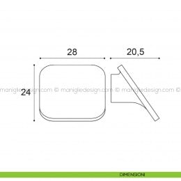 Pomello per mobile Confalonieri oro satinato verniciato MB09140GV1 2
