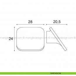 Pomello per mobile Confalonieri nero opaco MB09140NO1 2