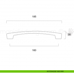 Maniglia in metallo per mobile Metal Style Cool Grey MG4122 2