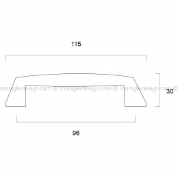 Maniglia per mobile Metal Style Nickel Satinato MG40598 2