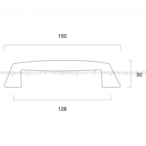 Maniglia per mobile Metal Style Nickel Satinato MG40601 - interasse 128