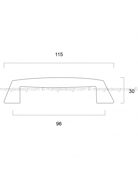Maniglia per mobile Metal Style Cromo Lucido MG40599 interasse 96