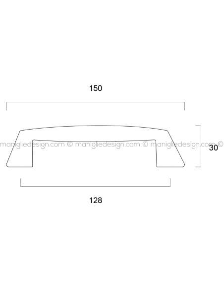 Maniglia per mobile Metal Style Cromo Lucido MG40602 interasse 128