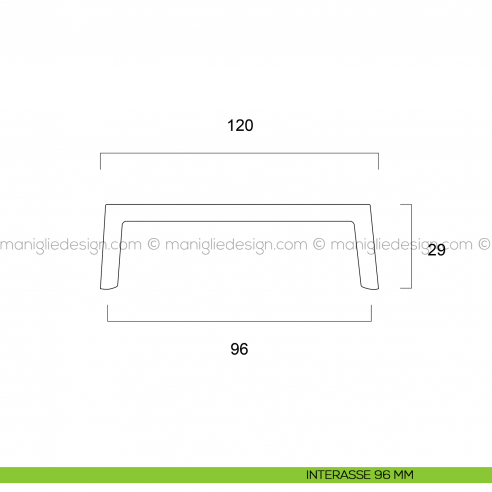 Maniglia per mobile Metal Style Cromo Lucido MG38883 interasse 96