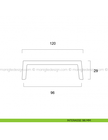 Maniglia per mobile Metal Style Cromo Lucido MG38883 interasse 96