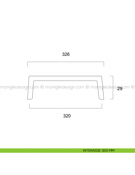 Maniglia per mobile Metal Style Cromo Lucido MG38889 interasse 320