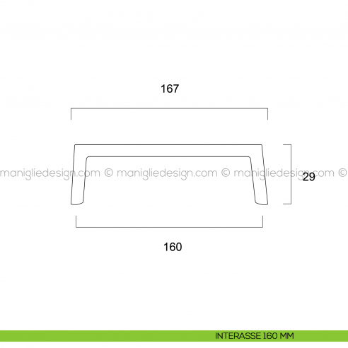 Maniglia per mobile Metal Style Nichel Satinato MG38885 interasse 160