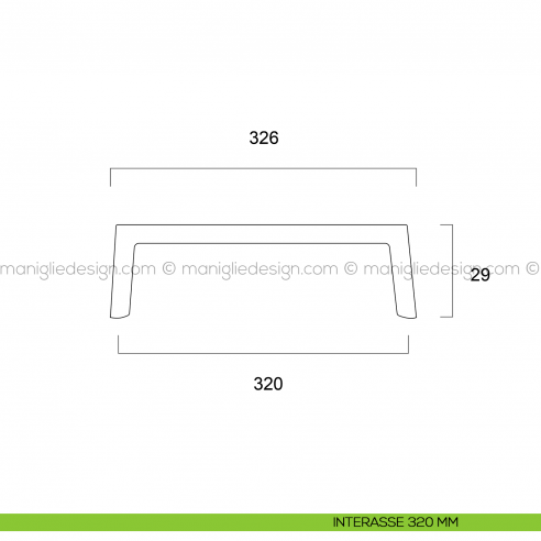 Maniglia per mobile Metal Style Nichel Satinato MG38888 interasse 320