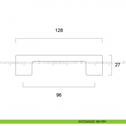 Maniglia moderna per mobile Metal Style Nichel Satinato MG3203 2