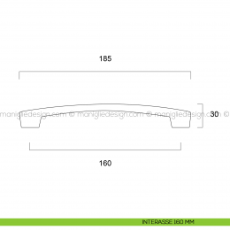 Maniglia in metallo per mobile Metal Style Tortora MG4122 2