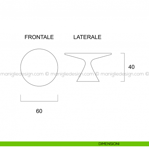 Appendiabiti tondo a parete Estamp 2880 dimensioni