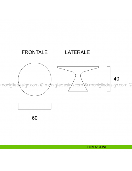 Appendiabiti tondo a parete Estamp 2880 dimensioni