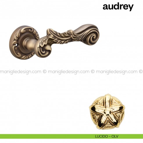 Maniglia per porta Audrey Poggi Mariani con rosetta tonda Lucido - OLV