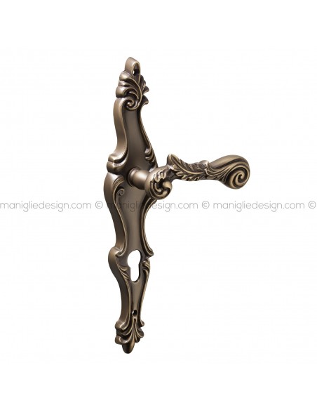 Maniglia per porta con placca Audrey Poggi Mariani