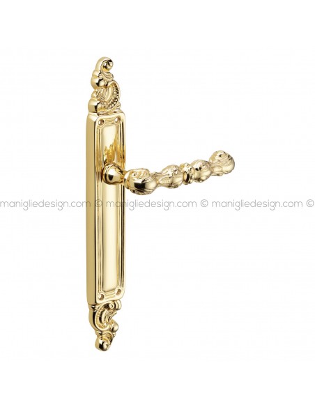 Maniglia per porta con placca Carmen Poggi Mariani