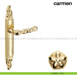 Maniglia per porta con placca Carmen Poggi Mariani 2