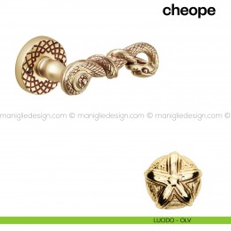 Maniglia per porta Cheope Poggi Mariani con rosetta tonda 2