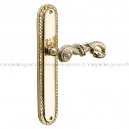 Maniglia per porta con placca Cheope Poggi Mariani