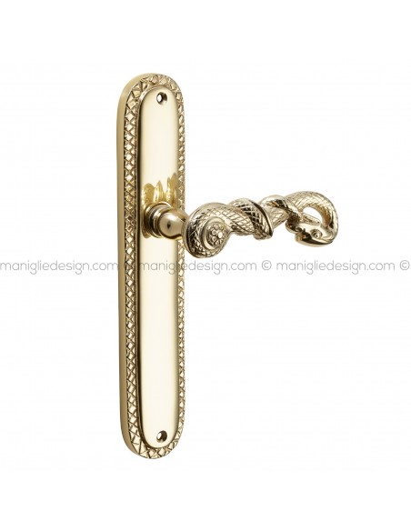 Maniglia per porta con placca Cheope Poggi Mariani