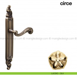 Maniglia per porta con placca Circe Poggi Mariani 2
