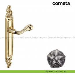 Maniglia per porta con placca Cometa Poggi Mariani 2