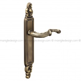 Maniglia per porta con placca Cornelia Poggi Mariani