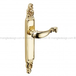 Maniglia per porta con placca Damasco Poggi Mariani