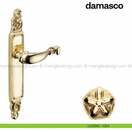 Maniglia per porta con placca Damasco Poggi Mariani 2