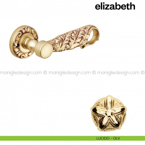 Maniglia per porta Elizabeth Poggi Mariani con rosetta tonda lucido - OLV