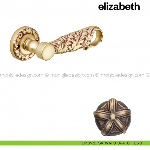 Maniglia per porta Elizabeth Poggi Mariani con rosetta bronzo satinato opaco - BSO