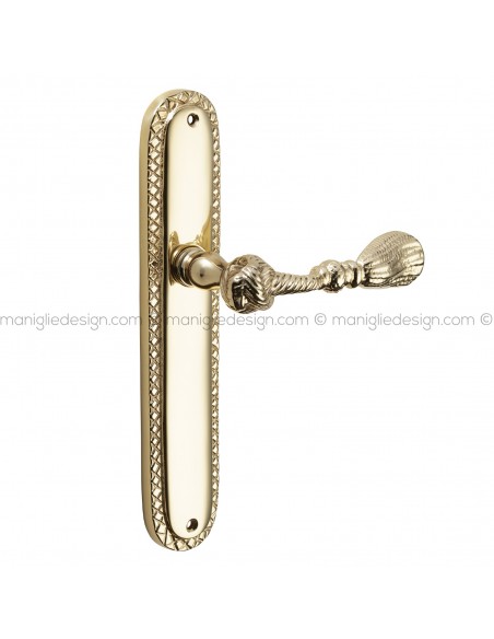 Maniglia per porta con placca Fiocco Poggi Mariani