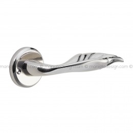 Maniglia per porta Foglia Poggi Mariani con rosetta tonda