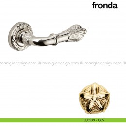 Maniglia per porta Fronda Poggi Mariani con rosetta tonda 2