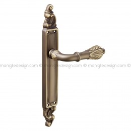 Maniglia per porta con placca Fronda Poggi Mariani