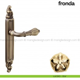 Maniglia per porta con placca Fronda Poggi Mariani 2