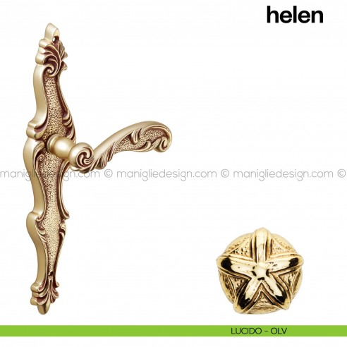 Maniglia per porta Helen con placca Poggi Mariani Lucido - OLV
