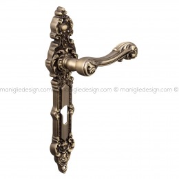 Maniglia per porta con placca Isana Poggi Mariani