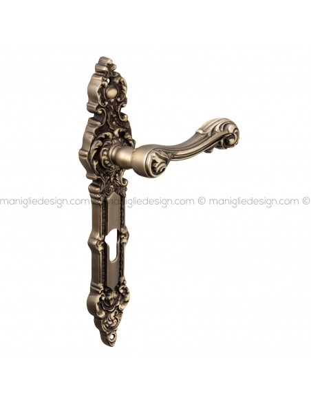 Maniglia per porta con placca Isana Poggi Mariani