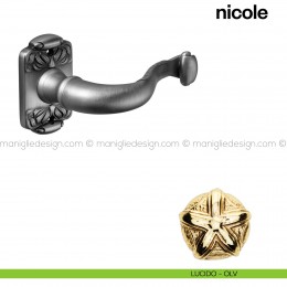 Maniglia per porta Nicole Poggi Mariani con rosetta rettangolare 2