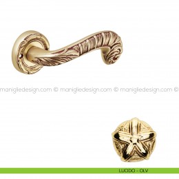 Maniglia per porta Olimpia Poggi Mariani con rosetta tonda 2