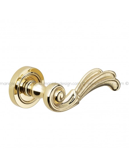 Maniglia per porta Onda Poggi Mariani con rosetta semplice tonda