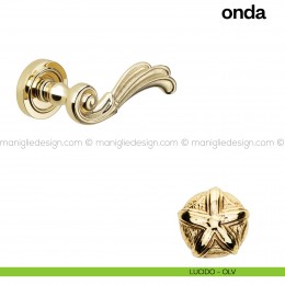 Maniglia per porta Onda Poggi Mariani con rosetta semplice tonda 2