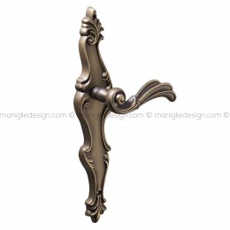 Maniglia per porta con placca Onda Poggi Mariani