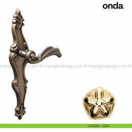 Maniglia per porta con placca Onda Poggi Mariani 2