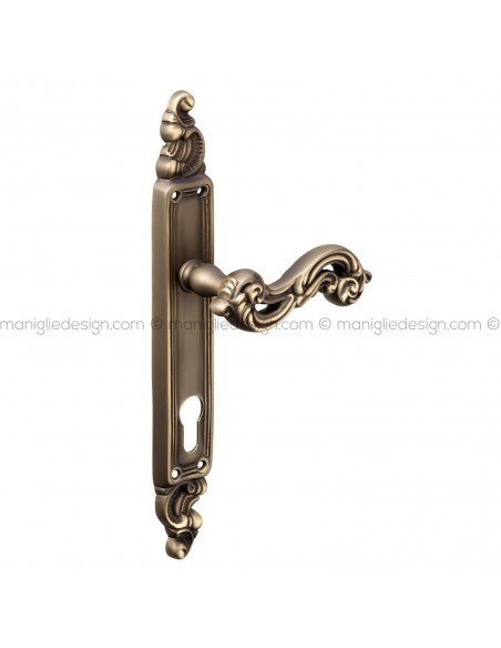 Maniglia per porta con placca Sagoma Poggi Mariani