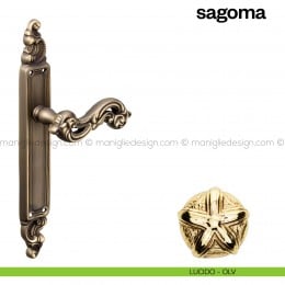 Maniglia per porta con placca Sagoma Poggi Mariani 2