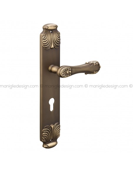 Maniglia per porta con placca Wati Poggi Mariani