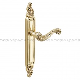 Maniglia per porta con placca Selene Poggi Mariani