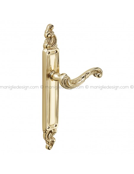 Maniglia per porta con placca Selene Poggi Mariani